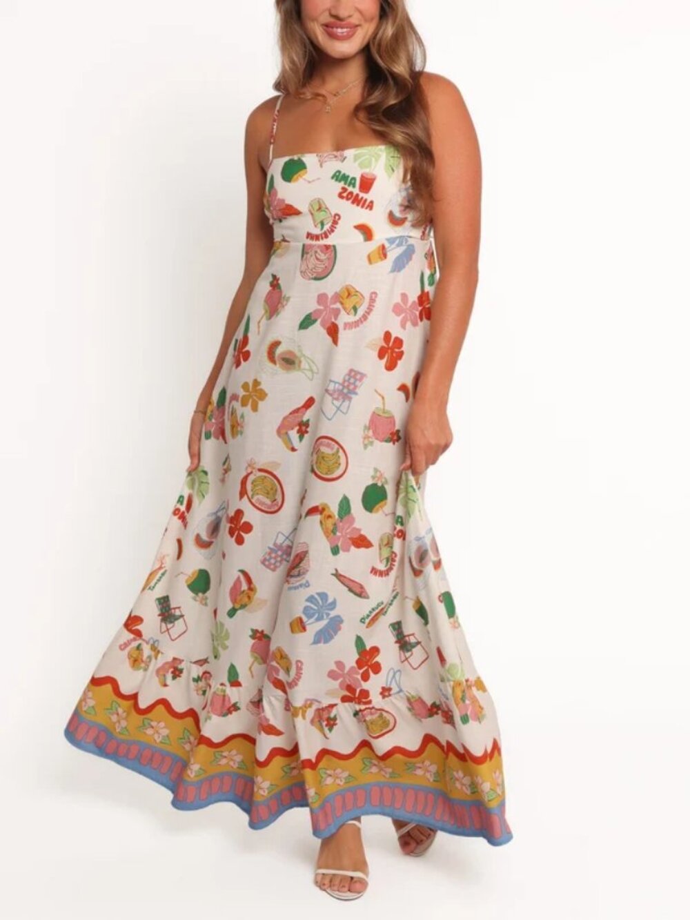 Petal and Pup Else Maxi Dress Summer Vacation Beach Dress M Boho Tropical NEW